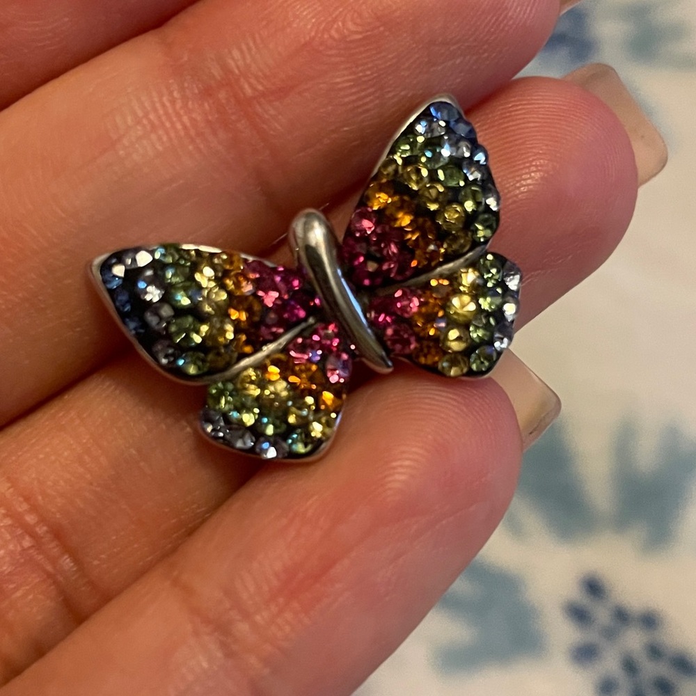 Rainbow Butterfly Necklace Pendant - Picture 2 of 8